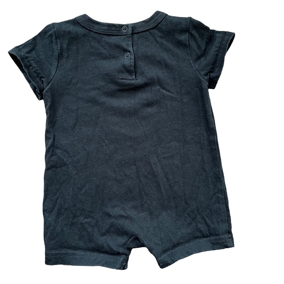 Cherokee 100% Cotton Black Tuxedo Baby Romper, Size 0-3 Months - Picture 3 of 4